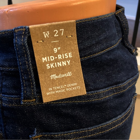 NWT Madewell 9" Mid-Rise Skinny Jeans in Orland Wash T0305, T0306, T0307 - Picture 6 of 11